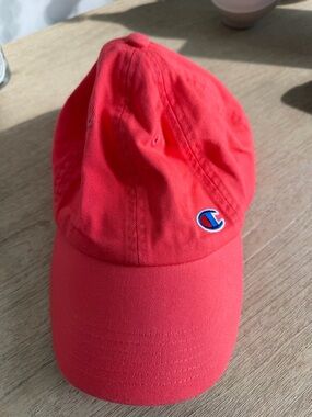 Champion Woman Coral Pink Logo Baseball Cap
